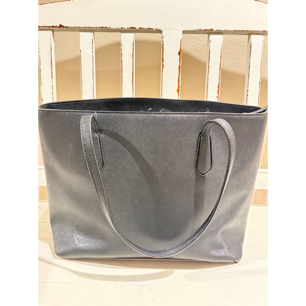 Kate Spade New‎ York Black Saffiano Leather Tote Bag Gold Tone Logo PXRU4545 - Picture 4 of 15